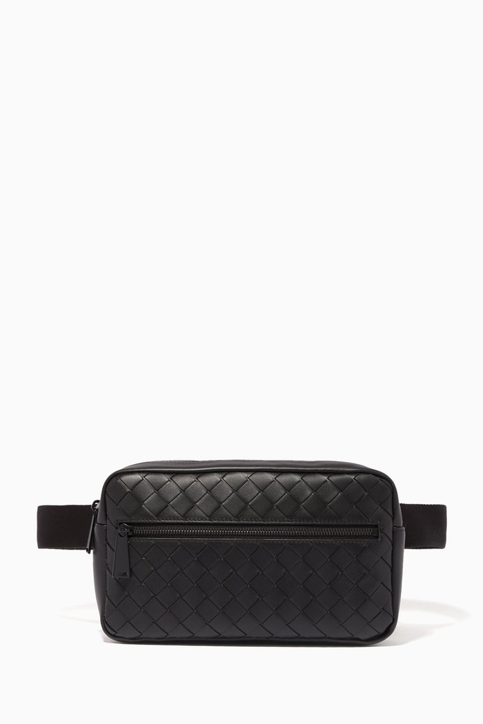 

Intrecciato Nappa Belt Bag, Black