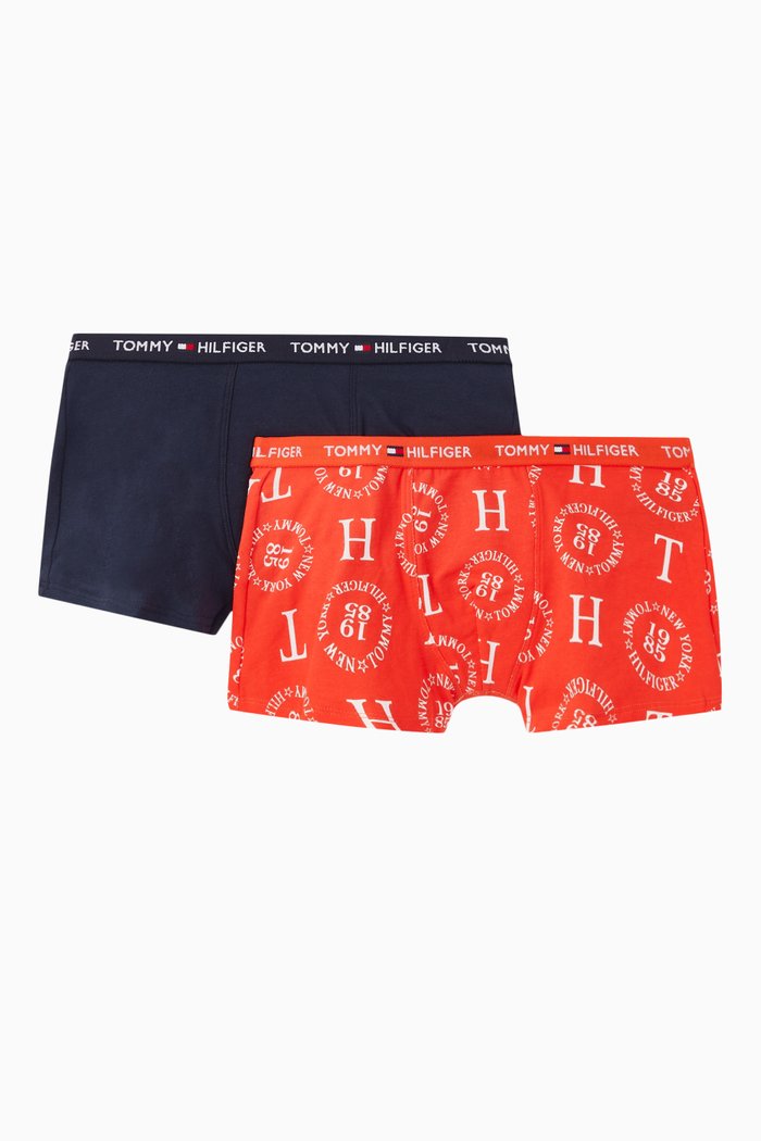 

Printed Cotton Trunks, Set of 2, Multicolour