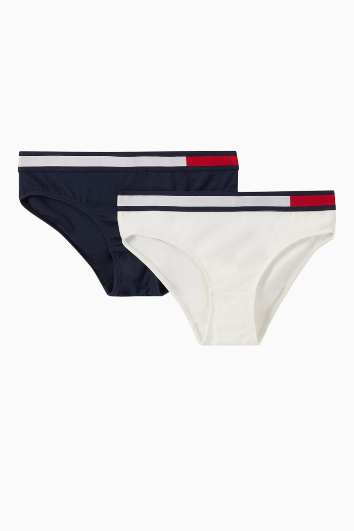 Signature Tape Knickers, Set of 2, Multicolour