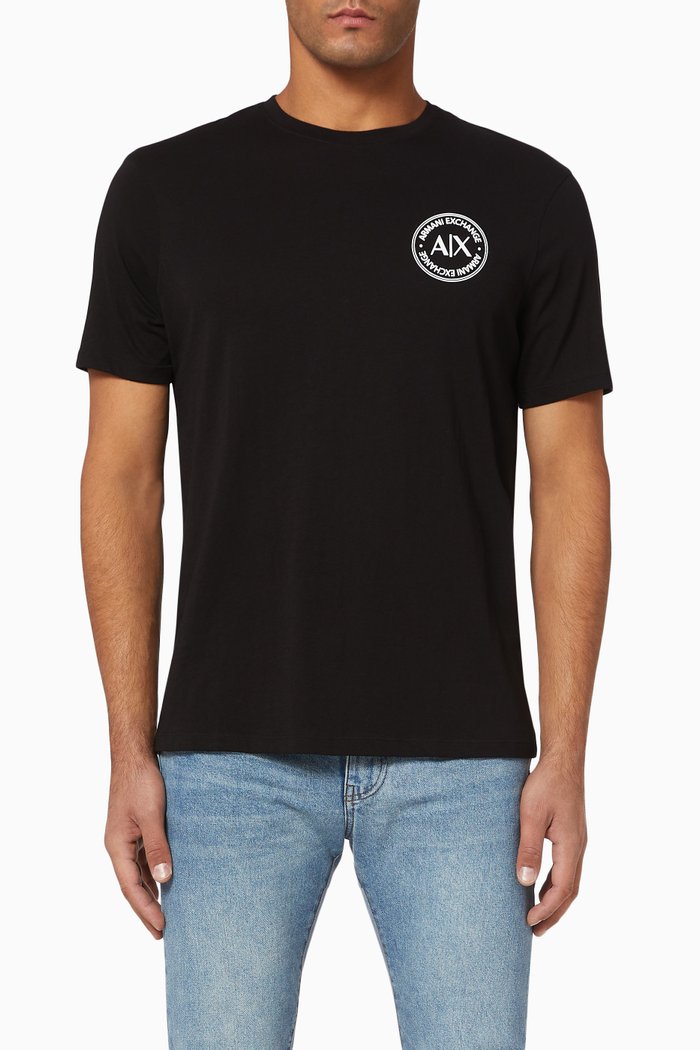 

Circle Logo Cotton T-Shirt, Black