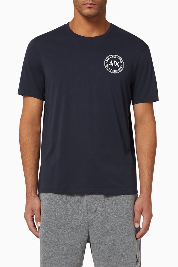 

Circle Logo Cotton T-Shirt, Blue