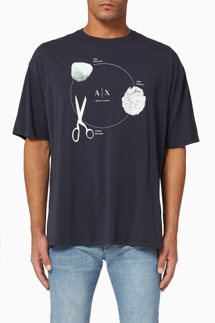 

Circle Logo Cotton T-Shirt, Blue