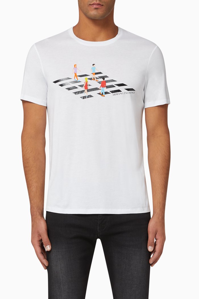 

Logo Pima Cotton T-Shirt, White