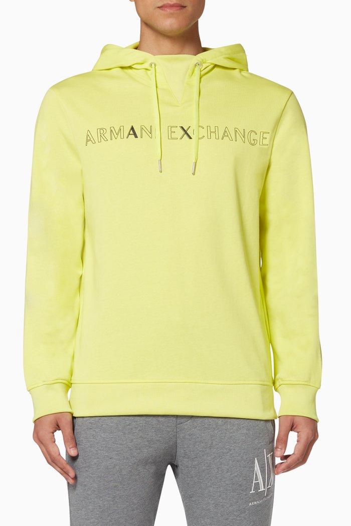 

Logo Print Hoodie, Yellow