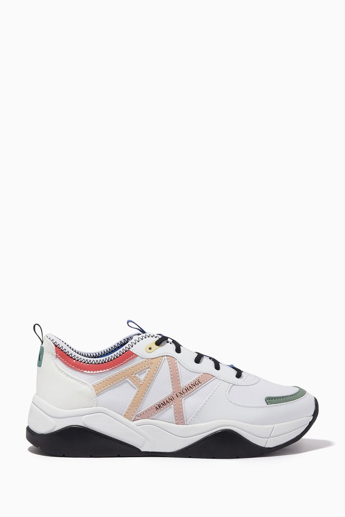 

AX Icon Sneakers in Saffiano Leather, Multicolour