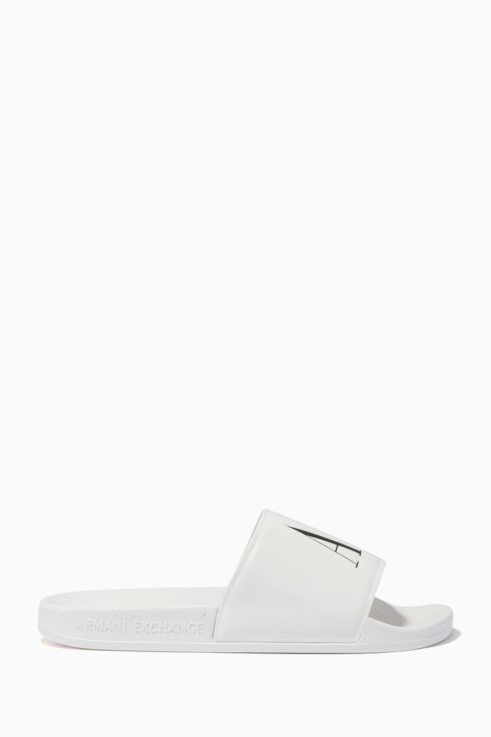

Icon Logo Slides in Nylon, White