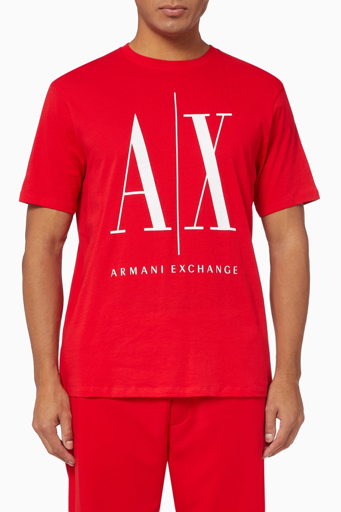 

A|X Cotton Crewneck T-Shirt, Red