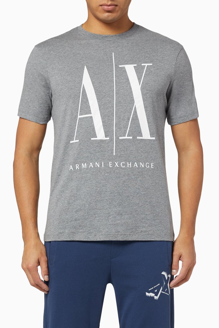 

A|X Cotton Crewneck T-Shirt, Grey