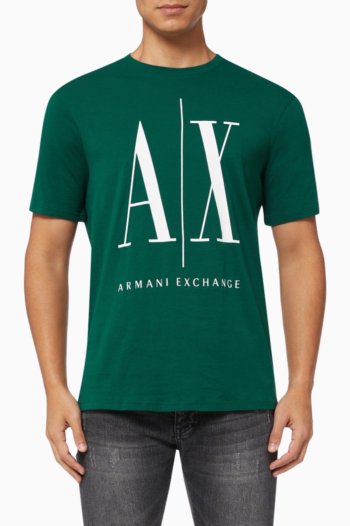 

A|X Cotton Crewneck T-Shirt, Green