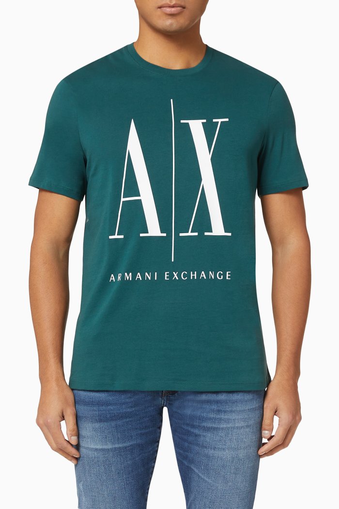 

A|X Cotton Crewneck T-Shirt, Green