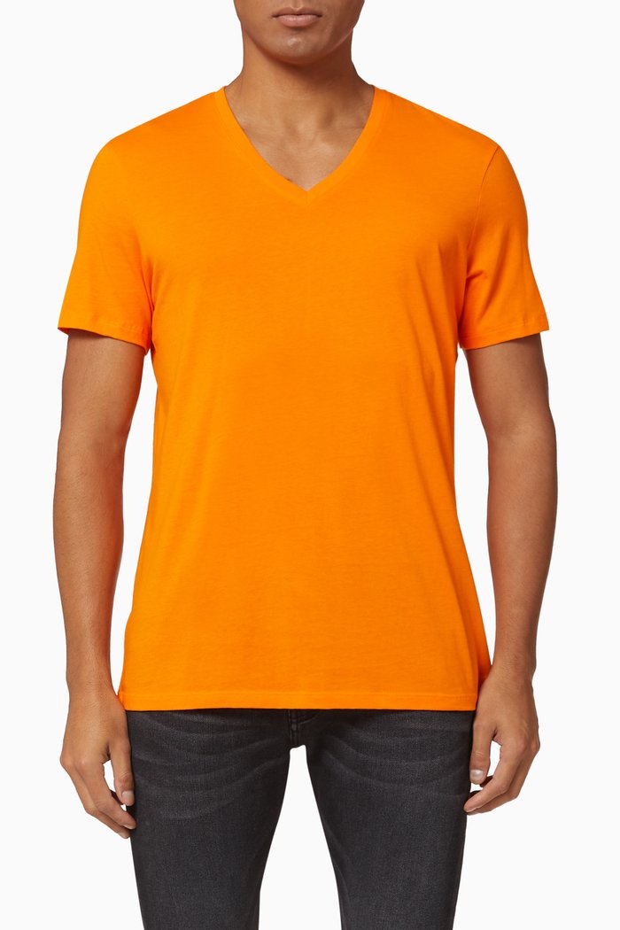 

Pima Cotton V-neck T-shirt, Multicolour