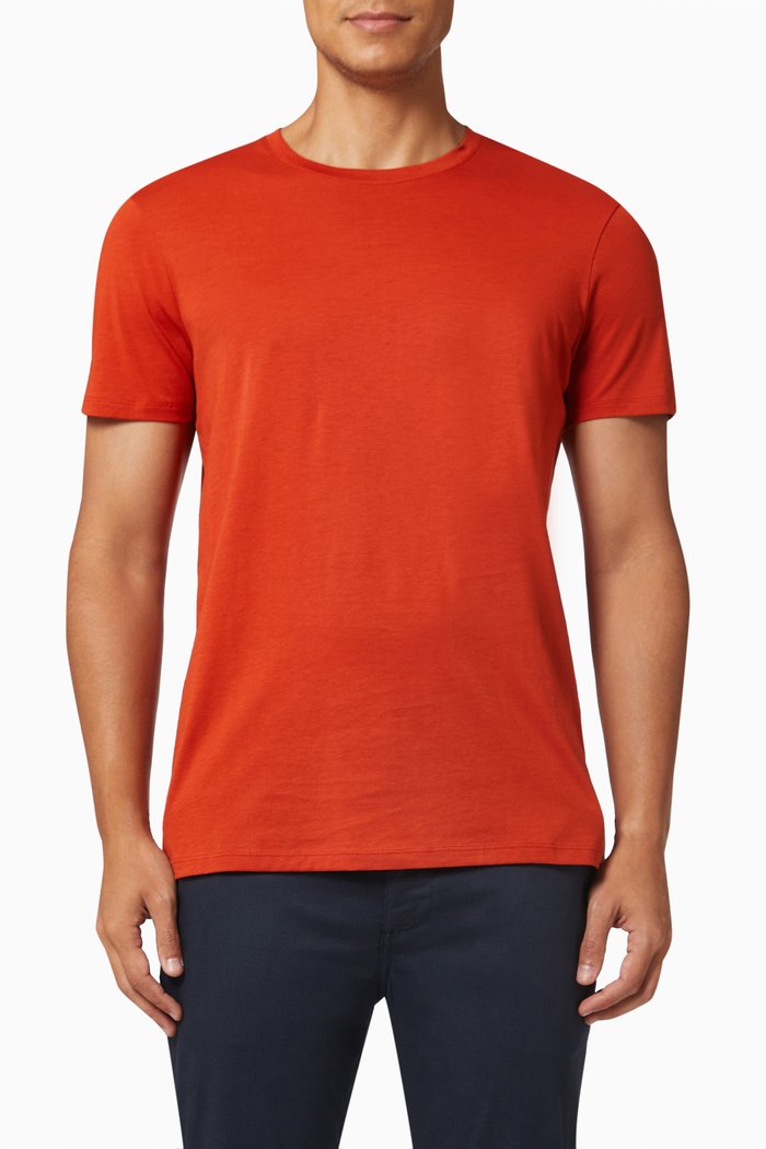 Classic T-shirt in Pima Cotton, Brown