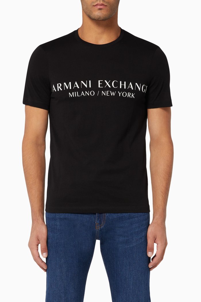 Logo Cotton T-Shirt, Black