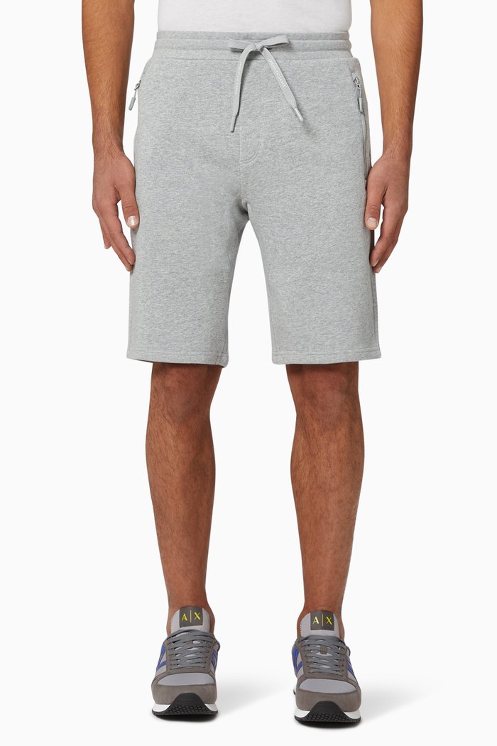 

Logo Cotton Bermuda Shorts, Grey