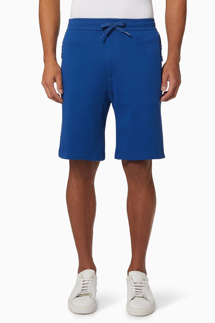 

Logo Cotton Bermuda Shorts, Blue