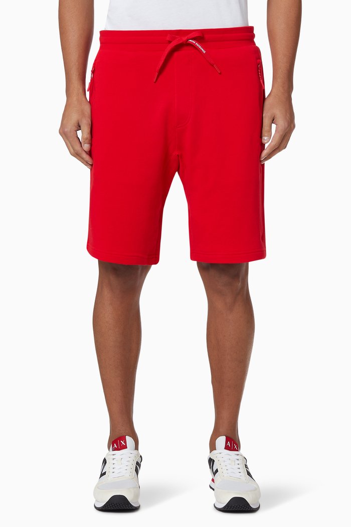 

Logo Cotton Bermuda Shorts, Red