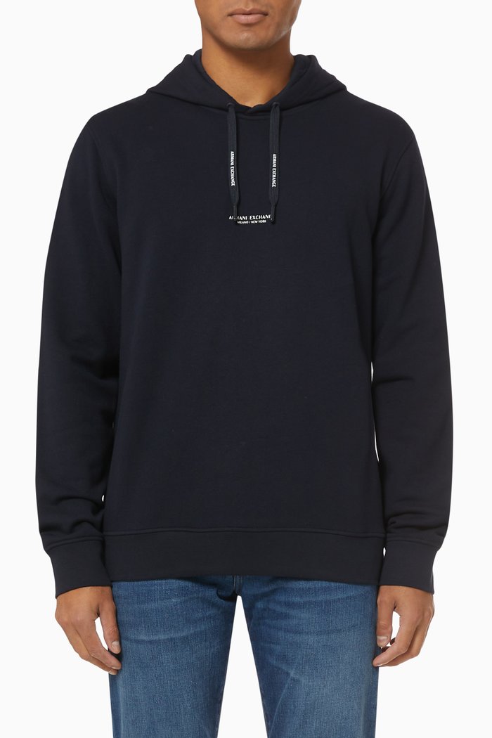 

Logo Hooded Sweatshirt in Cotton, Blue