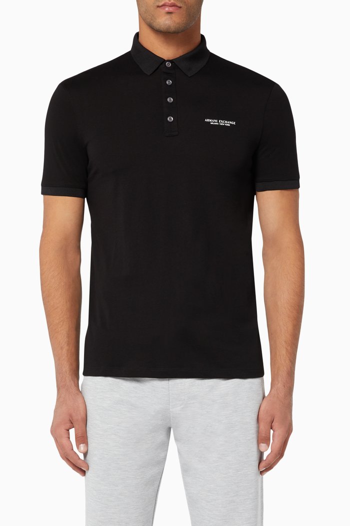 

Logo Cotton Polo, Black