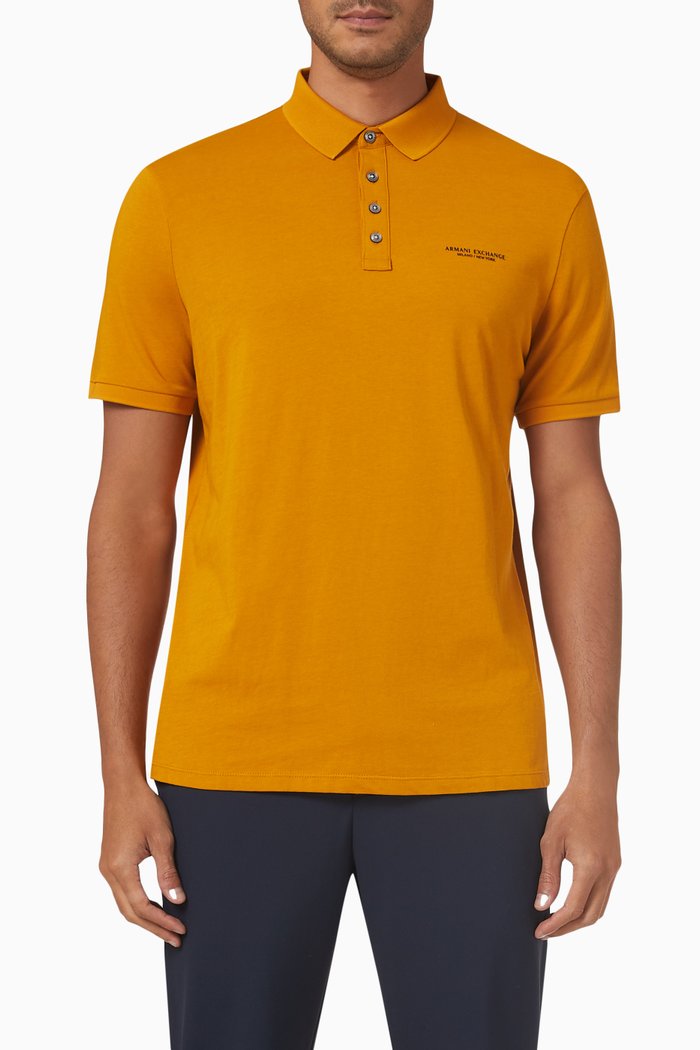 

Logo Polo Shirt in Cotton, Brown