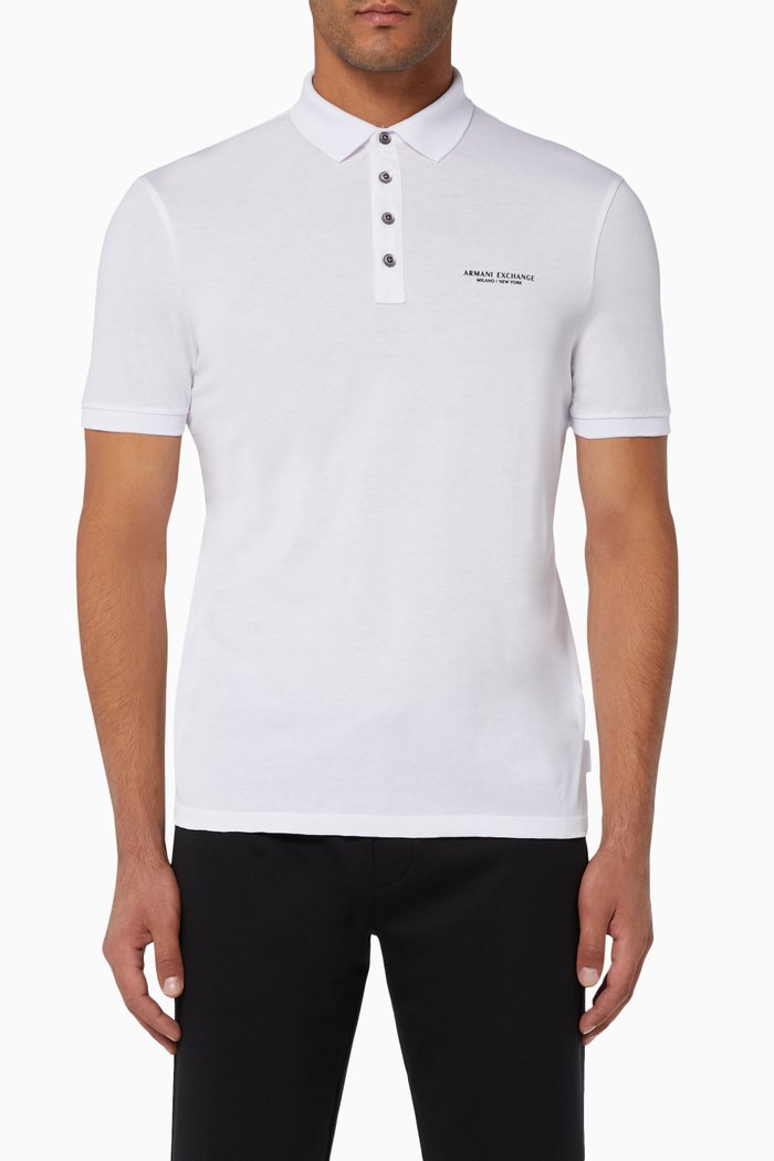 

Logo Cotton Polo, White