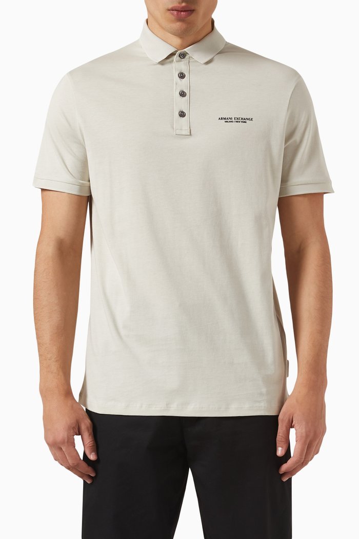 

Logo Polo Shirt in Cotton, Neutral