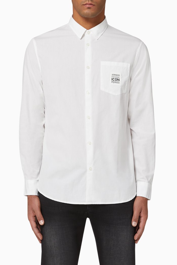 

Icon Period Shirt in Cotton Poplin, White
