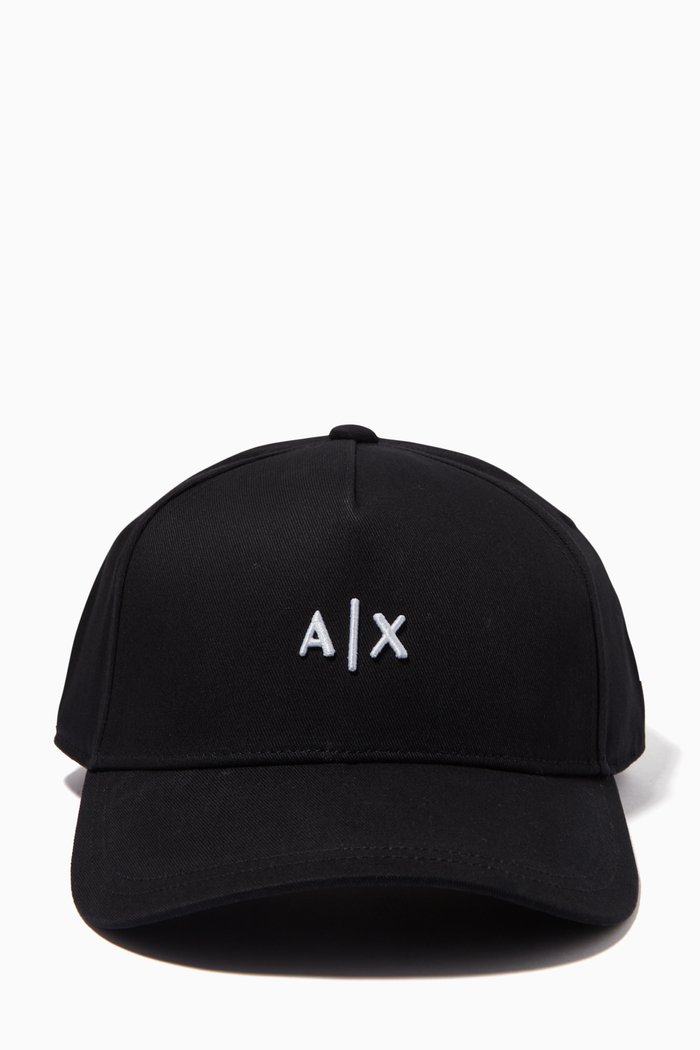

A|X Baseball Cap in Cotton, Black