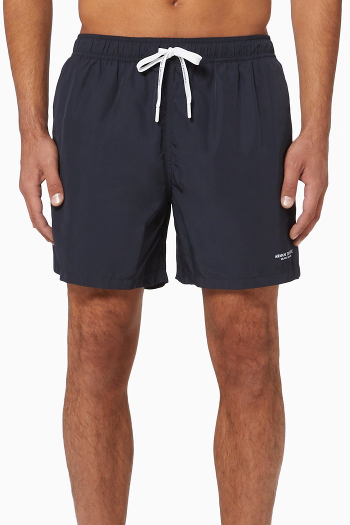 

Logo Boxer Swim Shorts, Blue