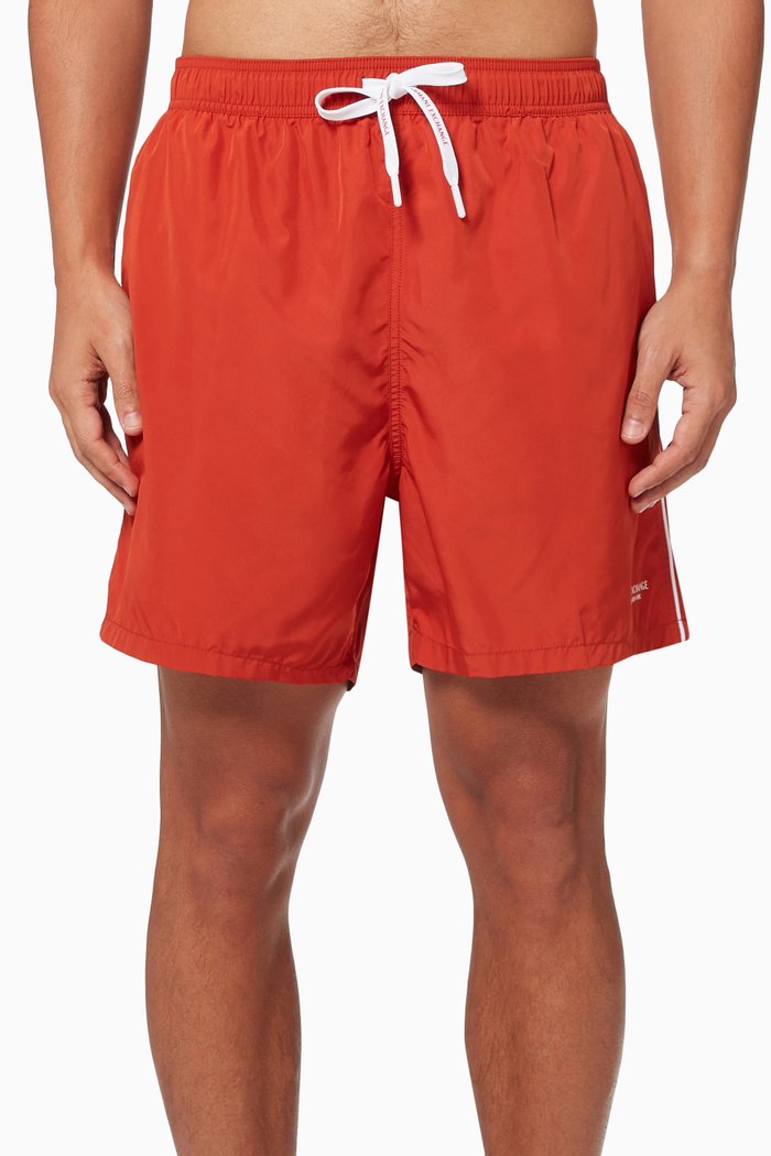 

Logo Boxer Swim Shorts, Brown