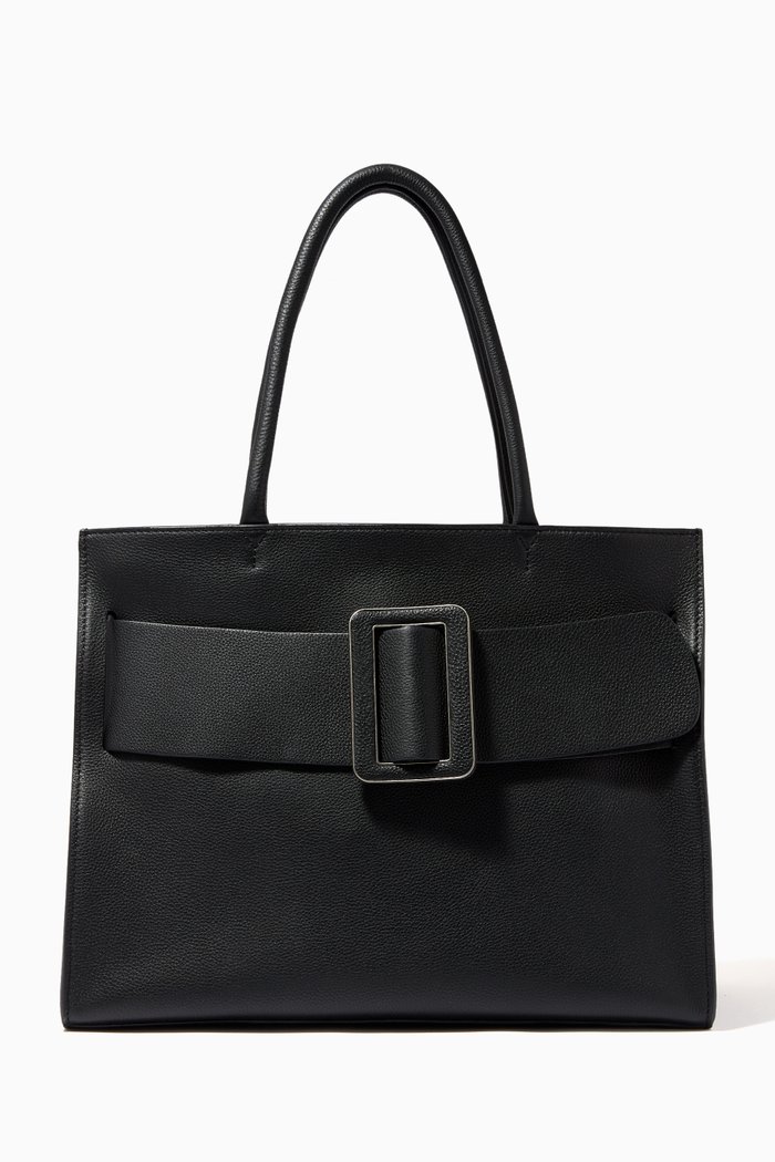 

Bobby Soft Buckle Leather Bag, Black