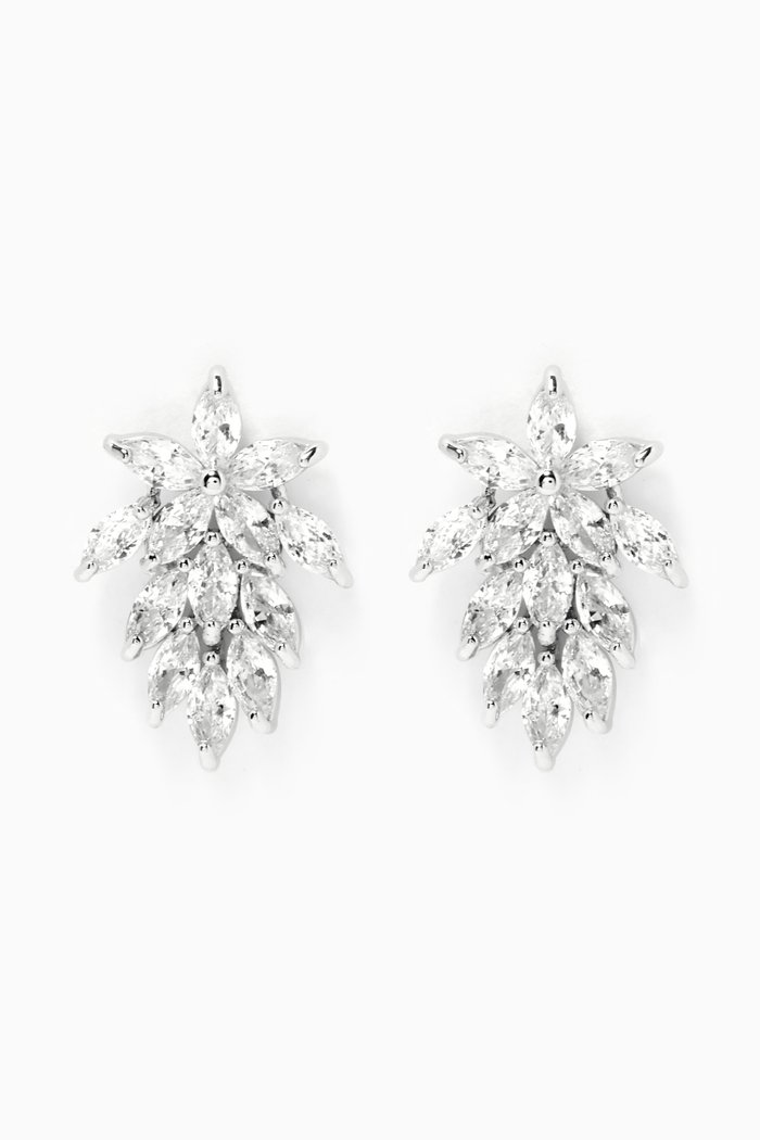 

Monarch Mini Cluster Earrings, Silver