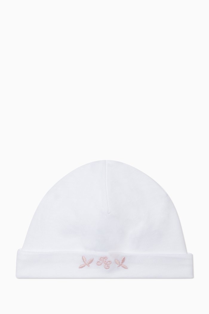 

Linen Leaves Beanie, White