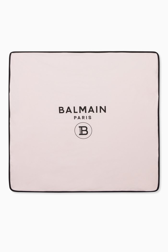 

Logo-Print Cotton Blanket, Pink
