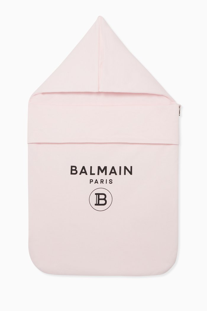 

Logo Print Cotton Sleeping Bag, Pink