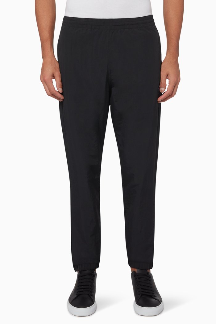 

Elastic Cuff Nylon Track Pants, Black
