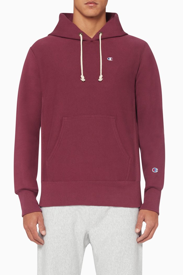 

Embroidered Logo Hoodie, Purple