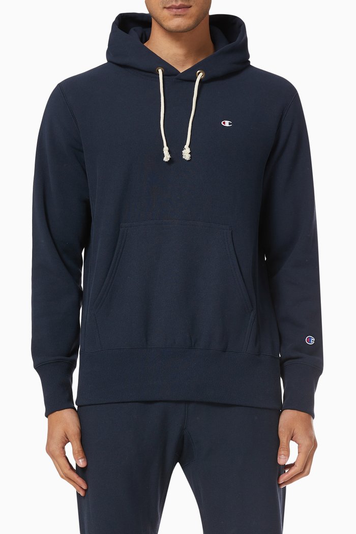 

Small Logo Hoodie in Cotton, Blue