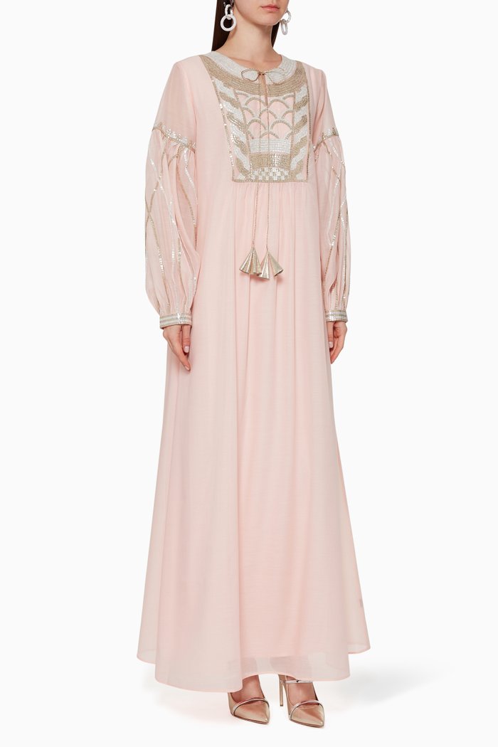 

Astra Embellished Kaftan Dress, Pink