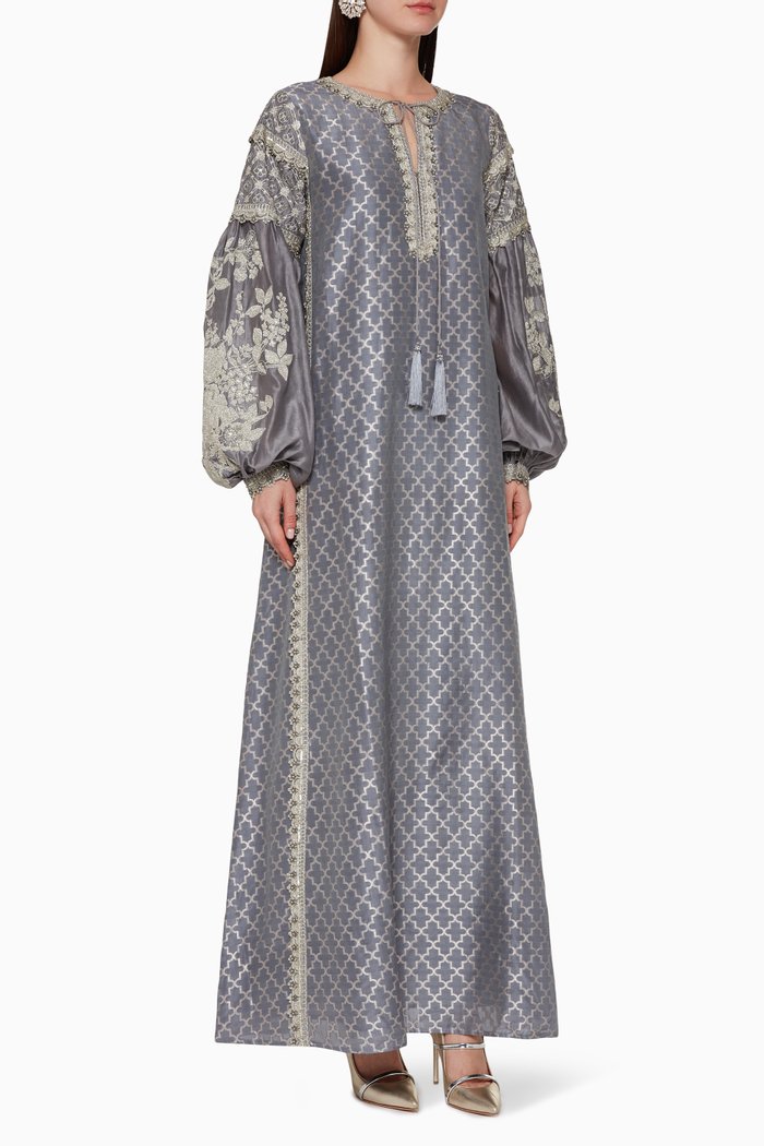 

Monique Embellished Kaftan Dress, Grey