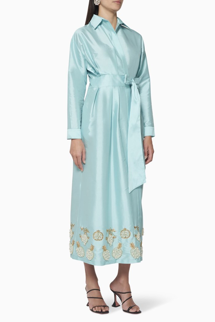 

Drop Embellished Dress, Green