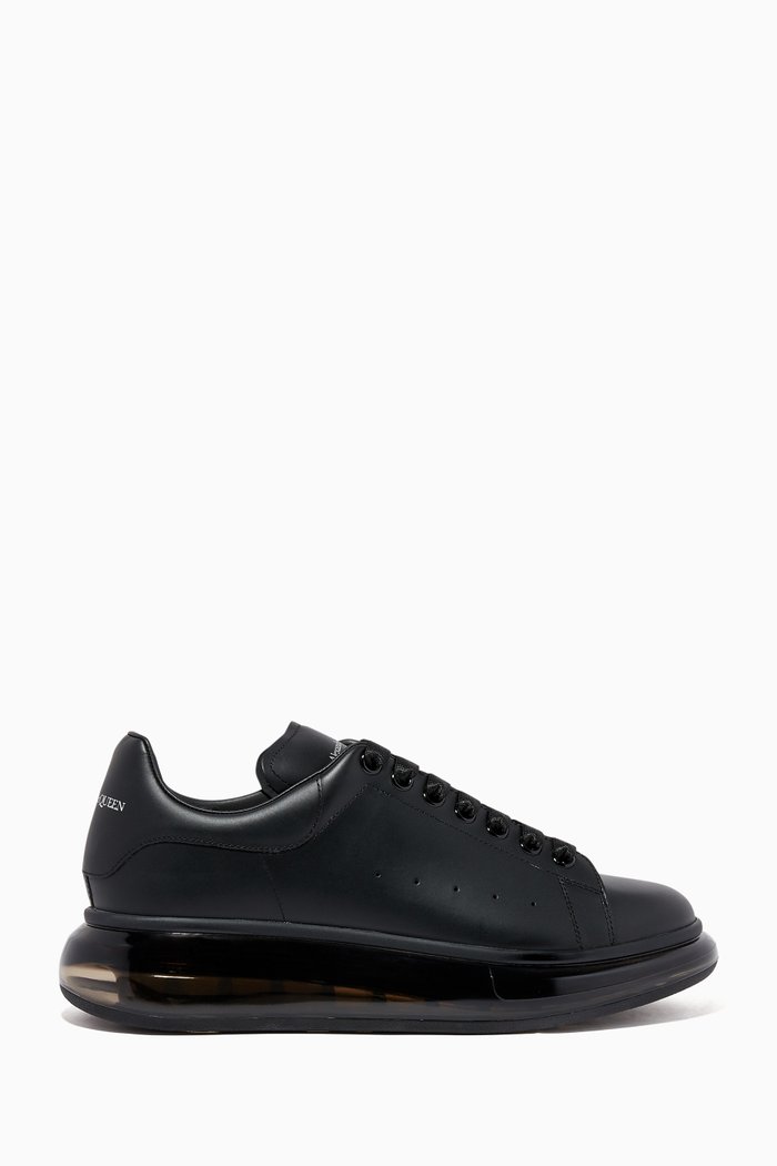 

Oversized Leather Sneakers, Black