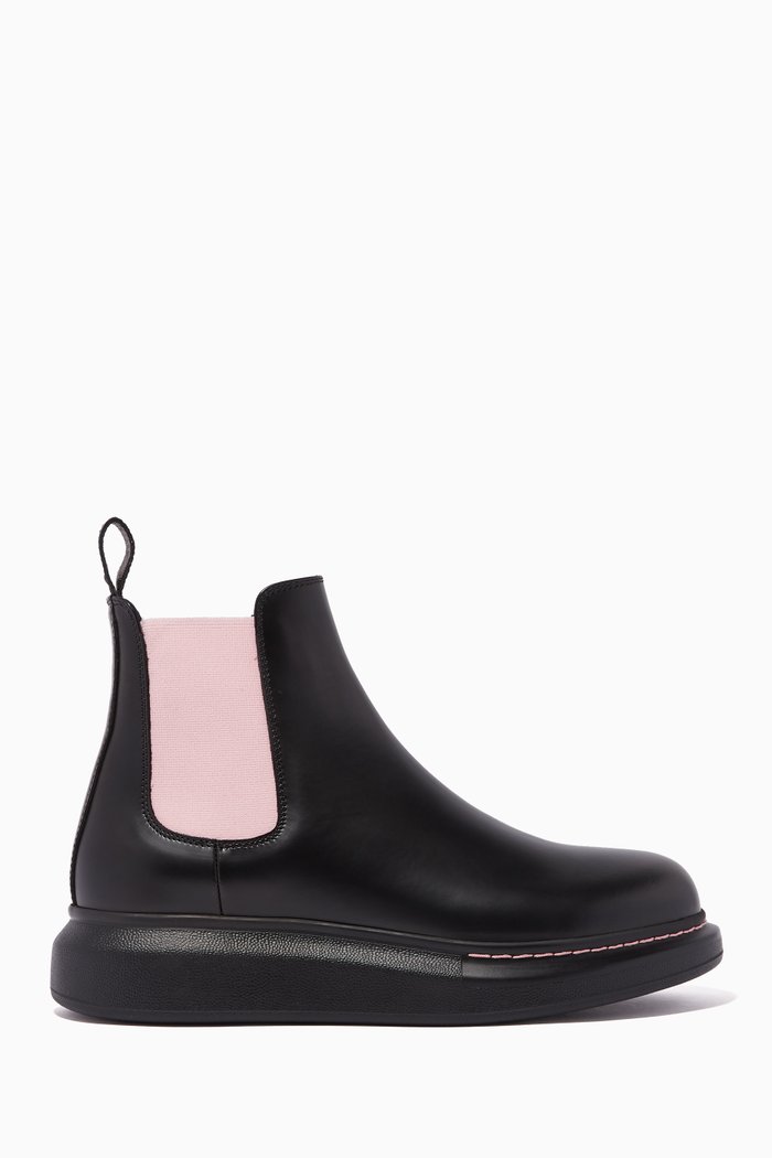 

Hybrid Leather Chelsea Boots, Pink