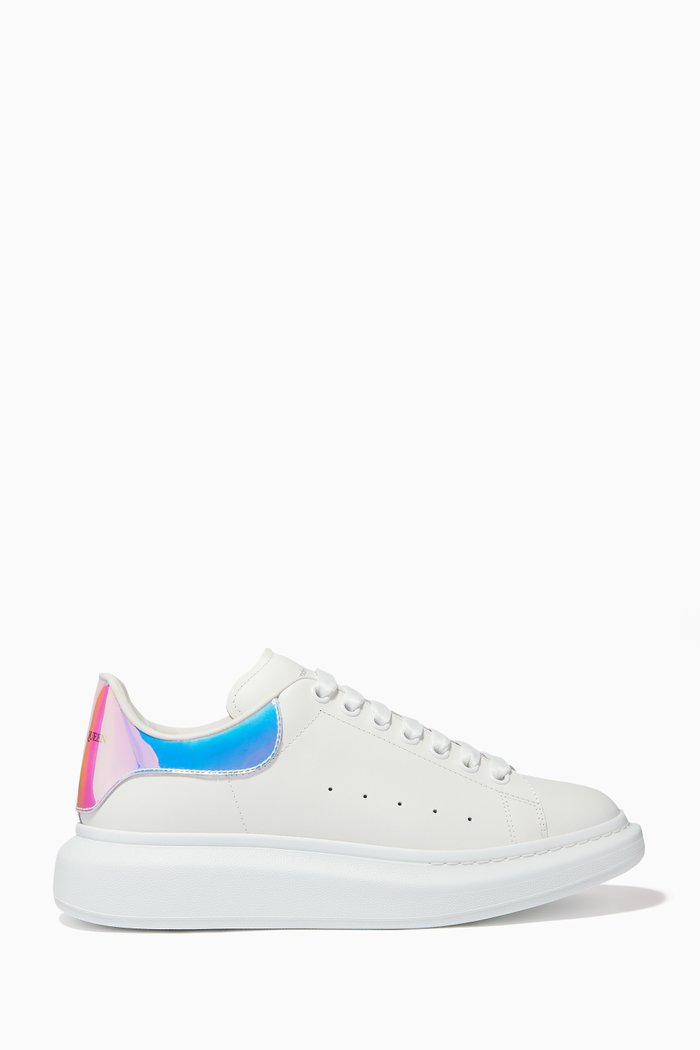 

Oversized Leather Sneakers, Metallic
