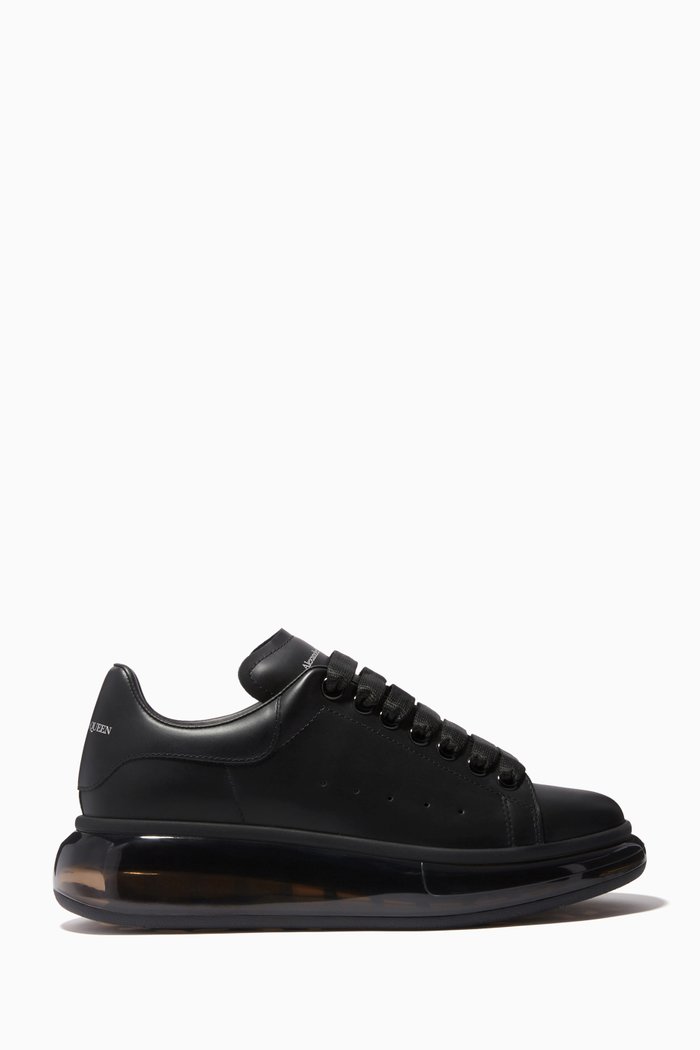 

Oversized Leather Sneakers, Black