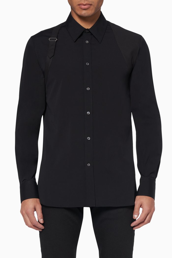 

Harness Cotton Poplin Shirt, Black