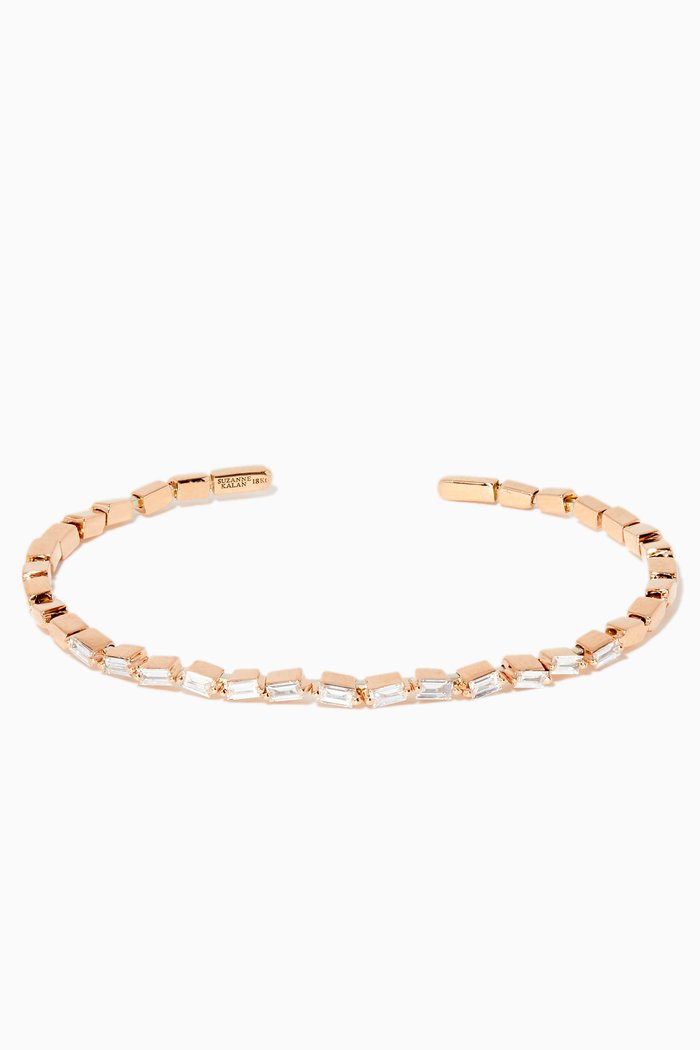

Thin Classic Fireworks Diamond Bangle, Rose gold