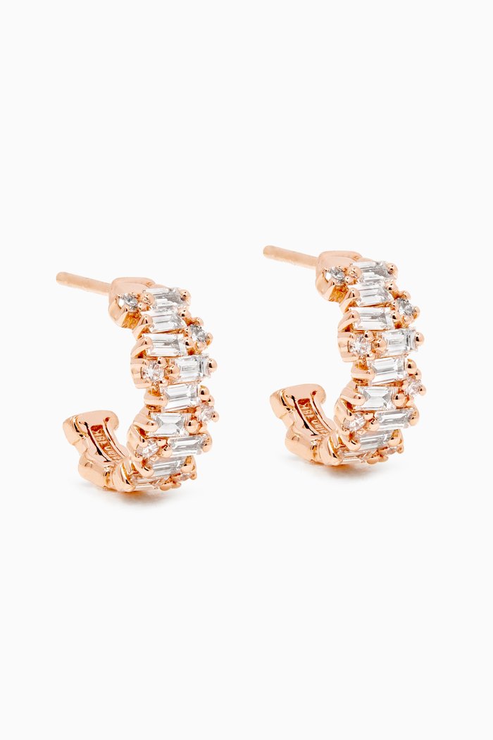 

Fireworks Shimmer Diamond Earrings in 18kt Rose Gold