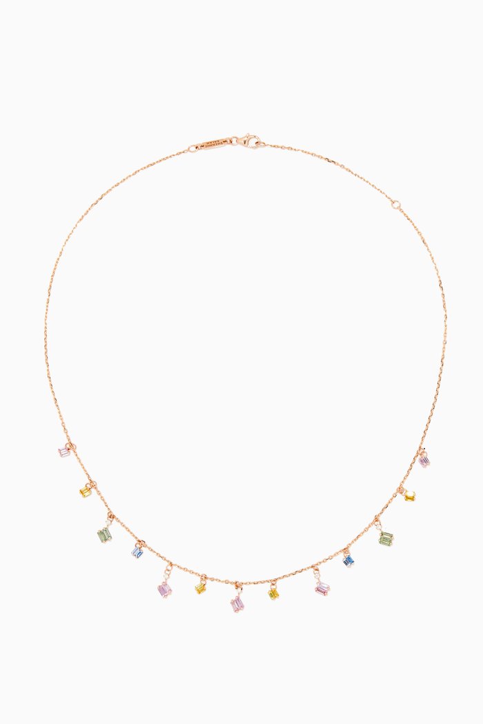 

Cascade Pastel Fireworks Dangling Necklace in 18kt Rose Gold