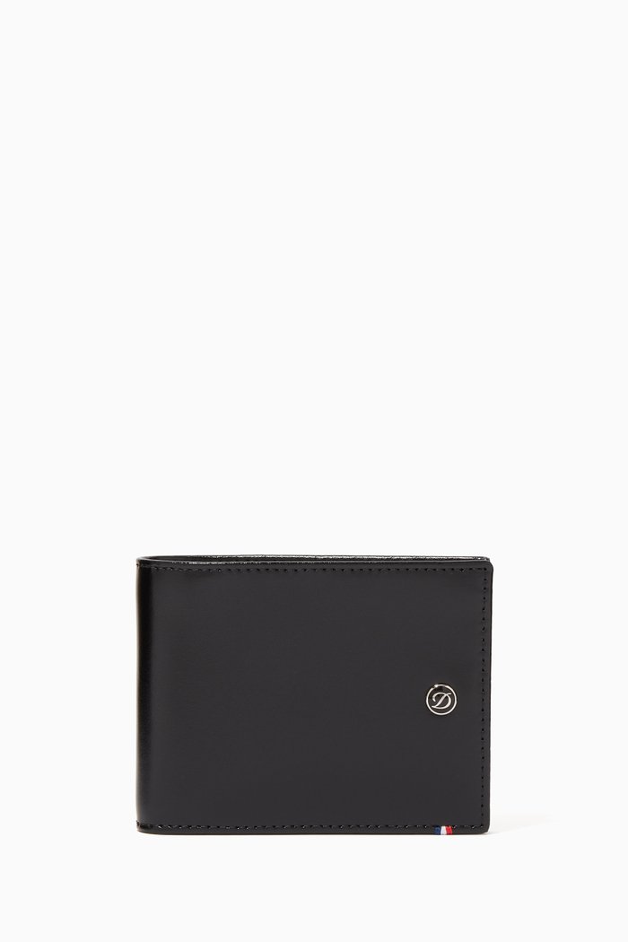 

Line D Leather Billfold Wallet, Black