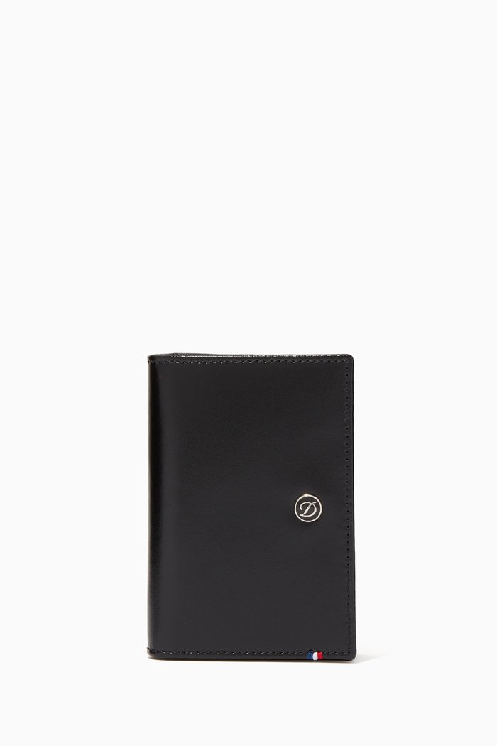 

Line D Leather Business Card Holder, Black
